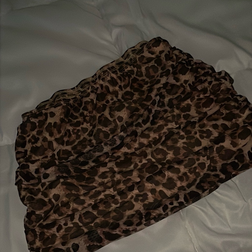 SHEIN Brown Leopard Print Skirt